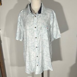 BOGO Men's White Marble Button-Up Shirt